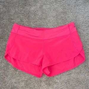 Luluemon Pink Speed Shorts